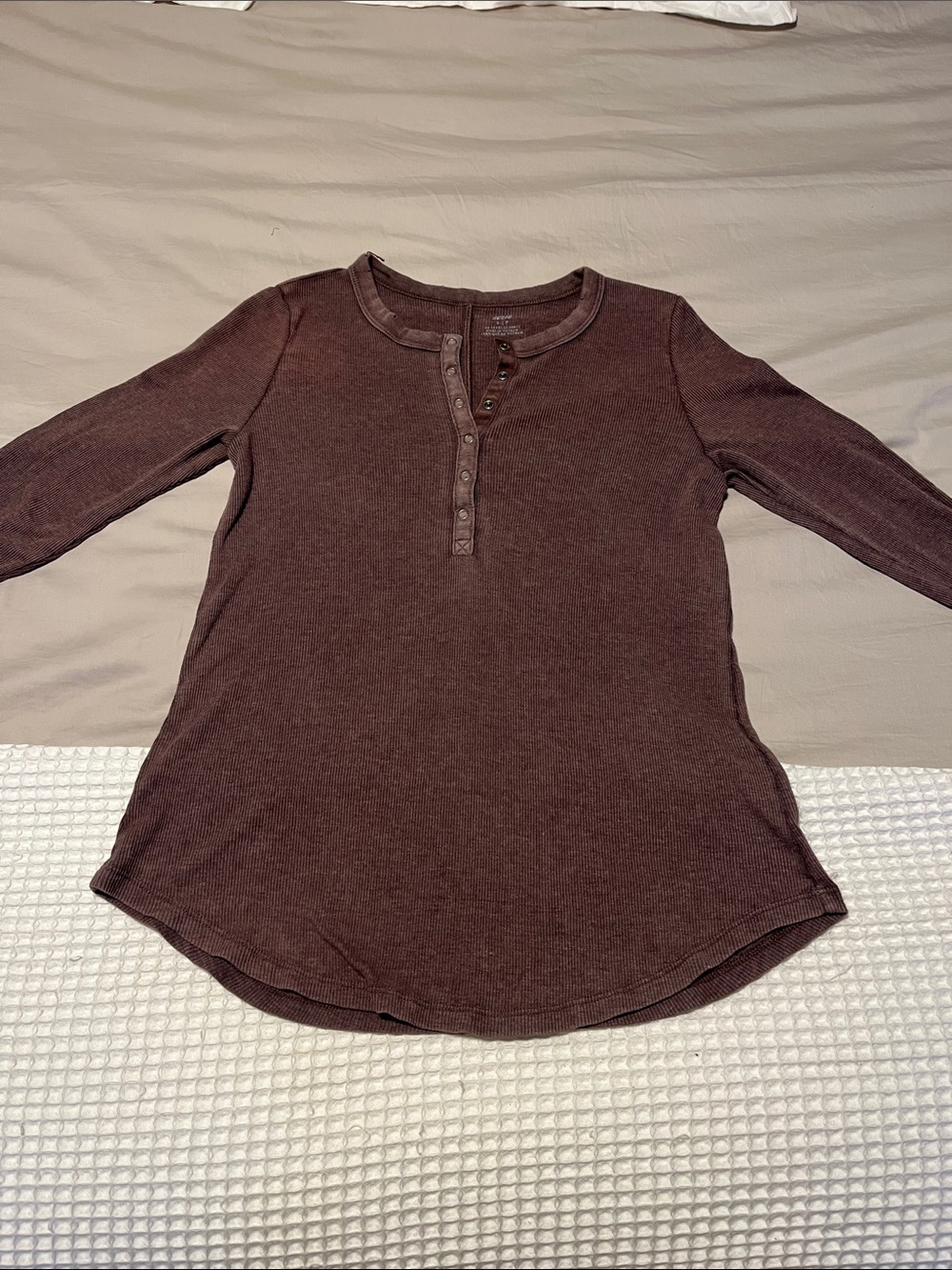 Aerie brown long-sleeve henley